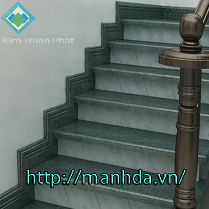 Cầu thang ốp đá granite1