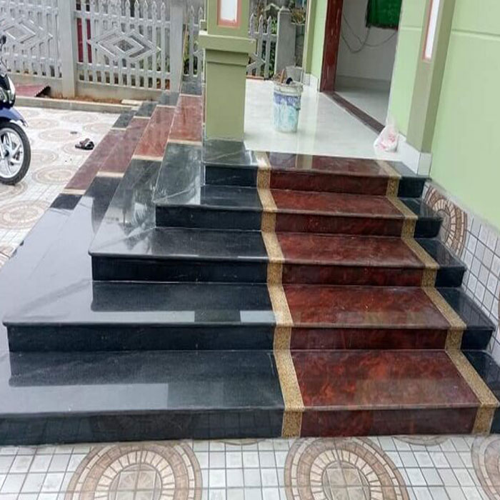 Cầu thang ốp đá granite7