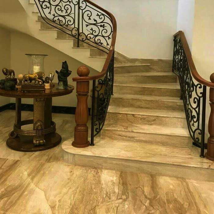 Cầu thang ốp đá marble11