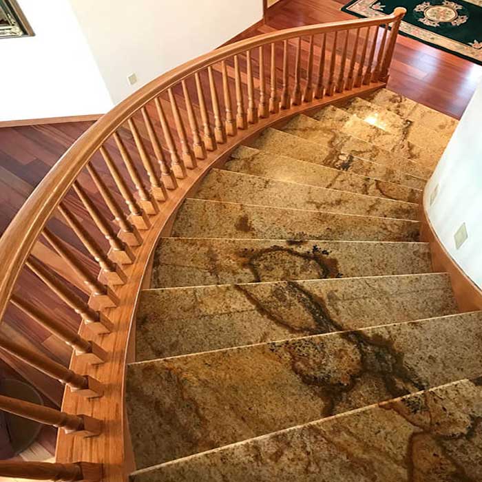 Cầu thang ốp đá marble12