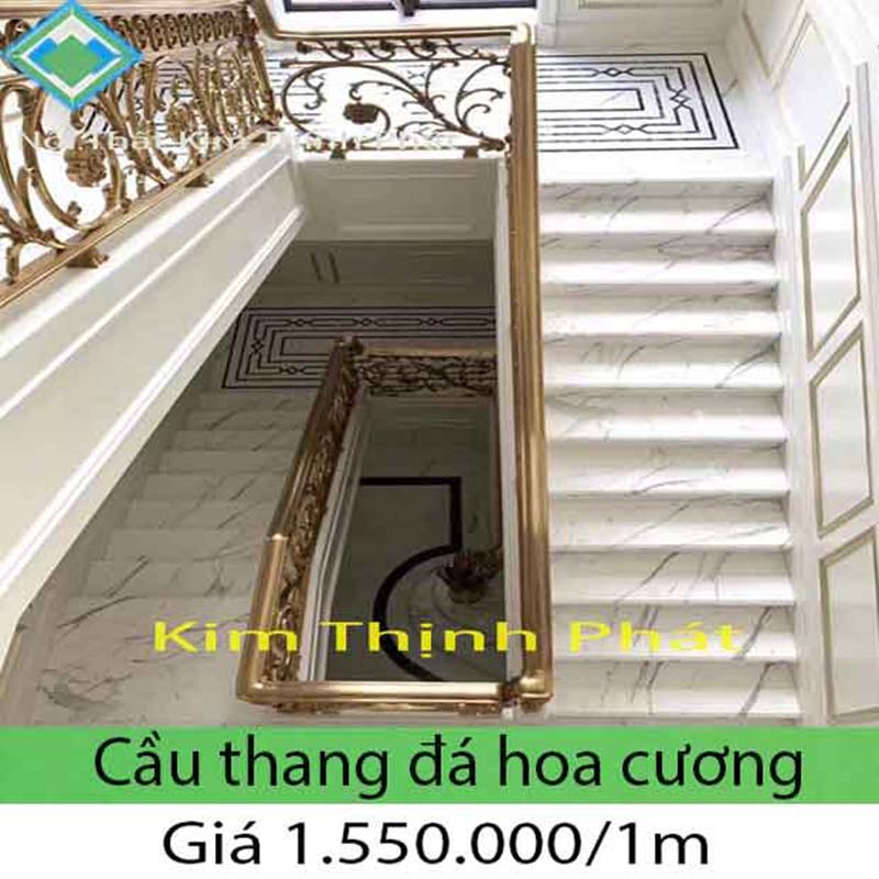  cầu thang đá hoa cương
