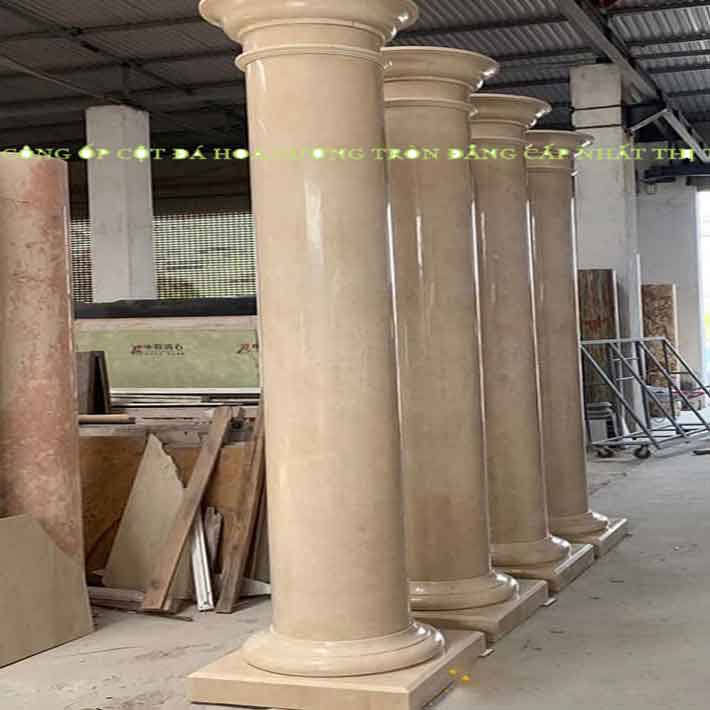 cột tròn đá hoa cương