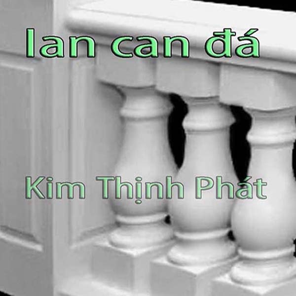 Lan can đá hoa cương màu trắng cho nhà hàng