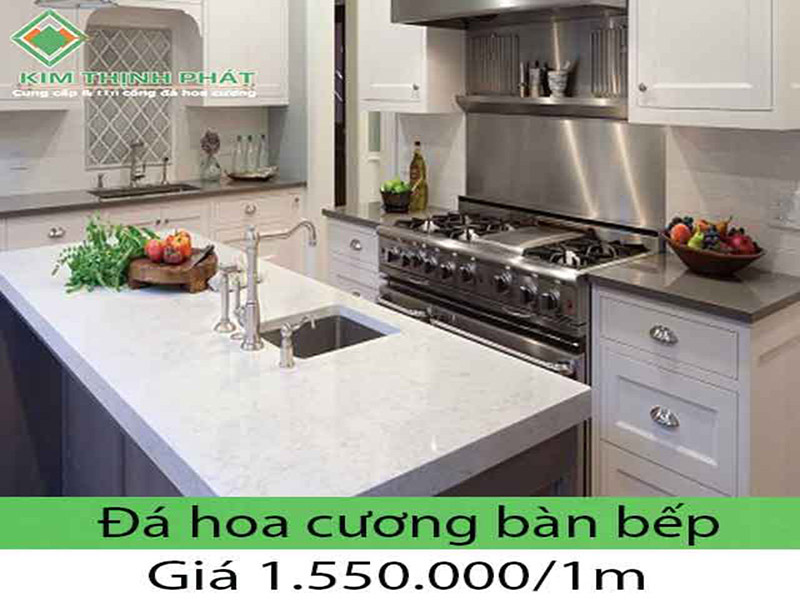 Mặt bàn bếp đá trắng sứ siêu bền8