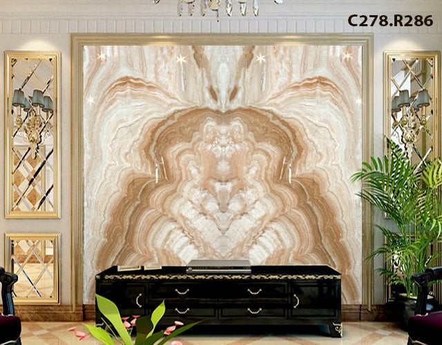 Tranh đá tự nhiên ốp tường vách kệ tivi3