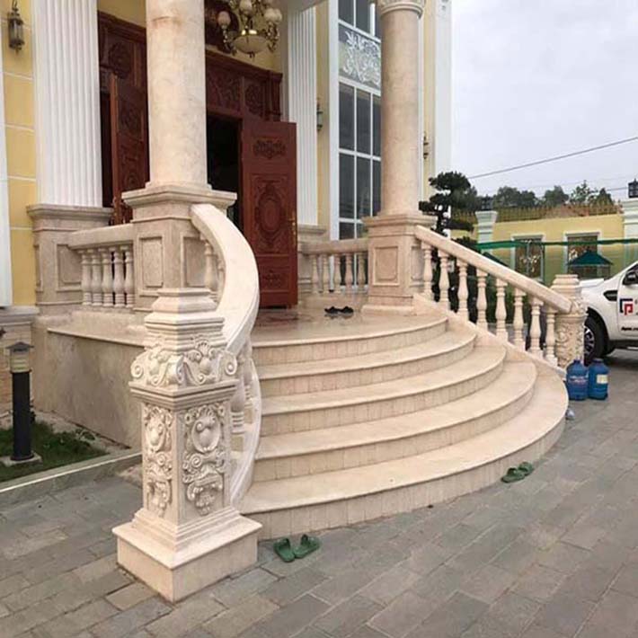 Trụ cột tròn ốp đá hoa cương10