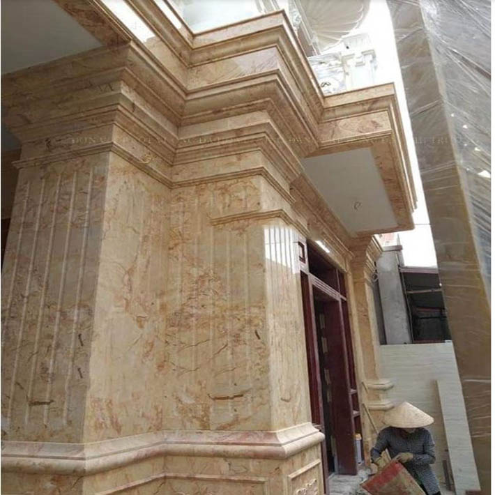 Trụ cổng ốp đá granite7