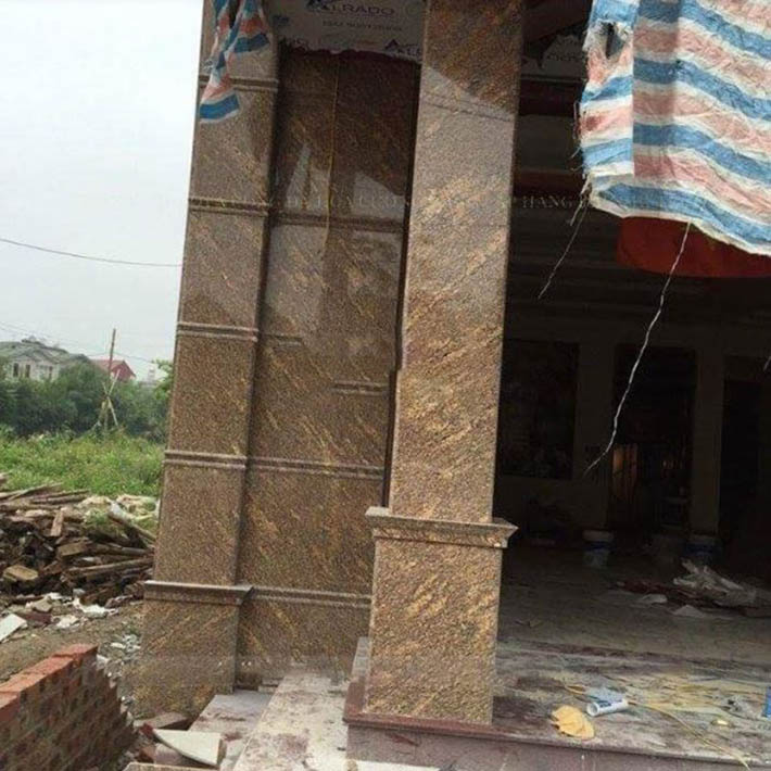 Trụ cổng ốp đá granite11