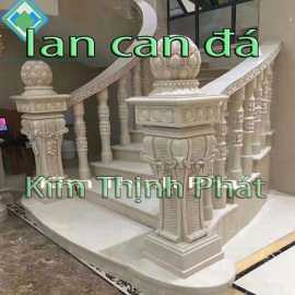 Lan can đá và cột đá hoa cương đẹp, độ bền cao