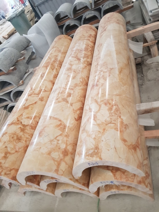 Cột tròn đá khối vàng bảng giá kho đá