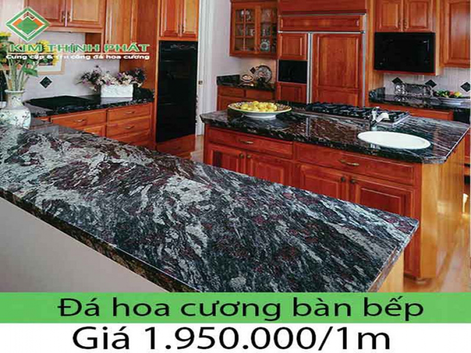 Đá tủ bếp màu đen DB007